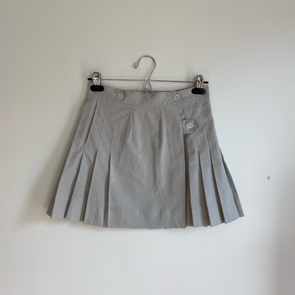 Vintage Pleated Pinstripe Skirt